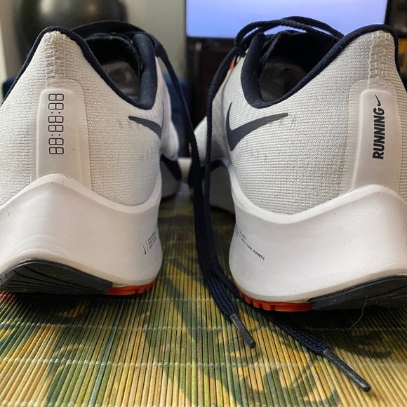 Nike White and Orange Women's Sneakers - Picture 4 of 7